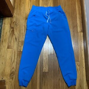 Figs jogger scrub pants capri blue